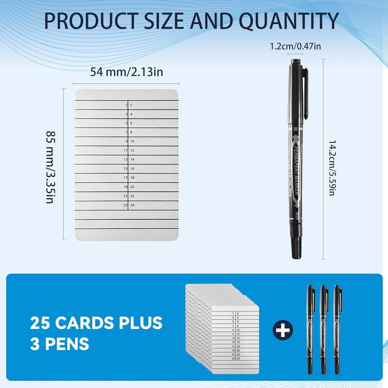 Btcdove Seed Phrase Storage – 25 PVC Backup Cards with 3 Dual-Tip Permanent Markers(One Tip Ultrafine) – Secure & Waterproof Crypto Wallet Recovery Solution for Bitcoin, Ethereum & All Crypto Wallets - Image 5